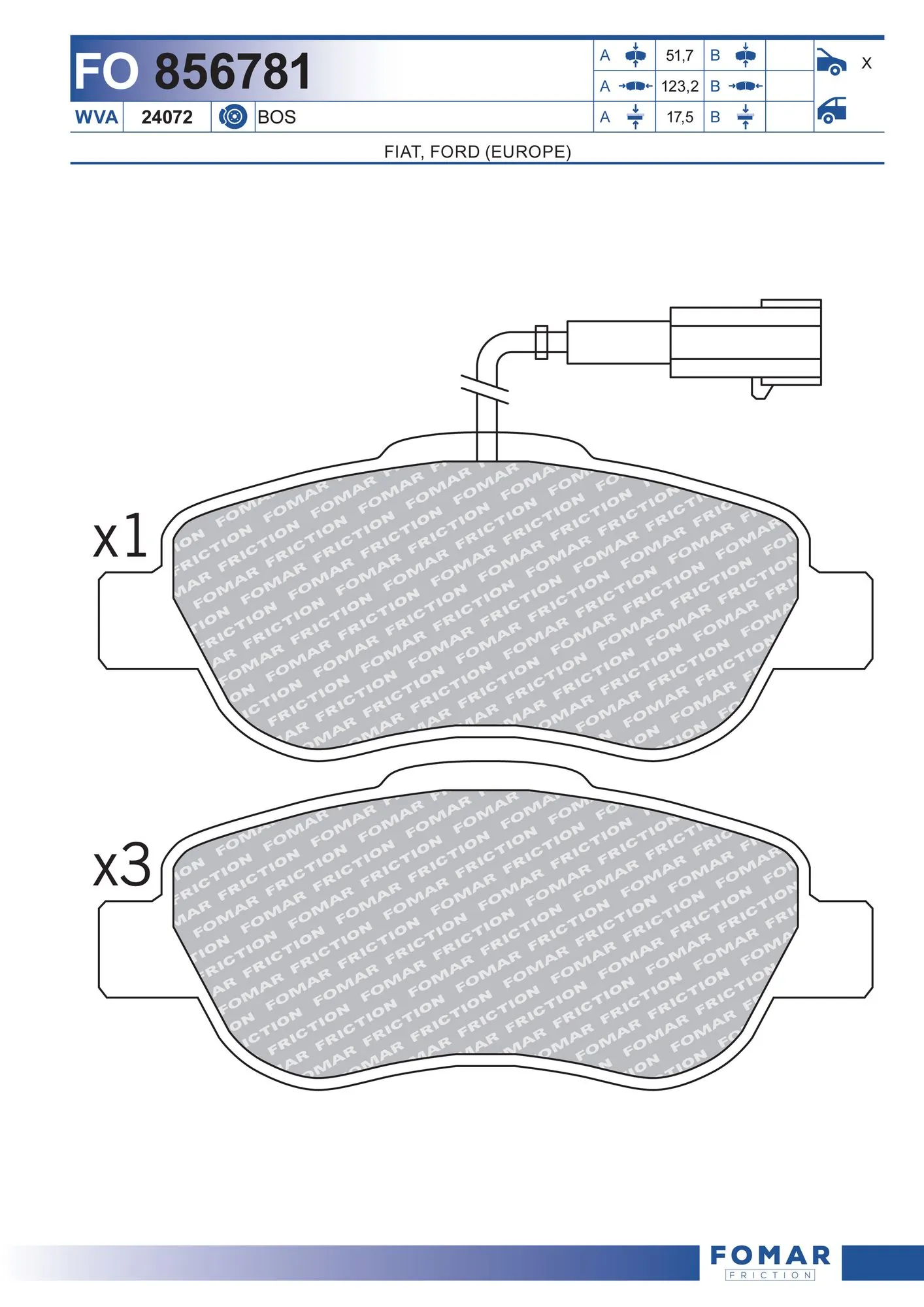 Brake Pad Set, disc brake